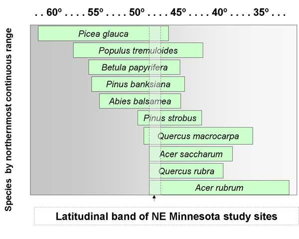 Latitudinal band of NE Minnesota study sites